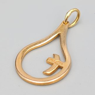 Hänge i Guld Dopdroppe 18K 1.15g 19mm