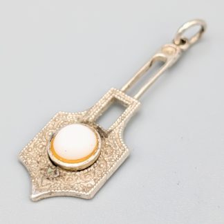 Hänge i Silver med Vit Sten S830 1.33g 30mm