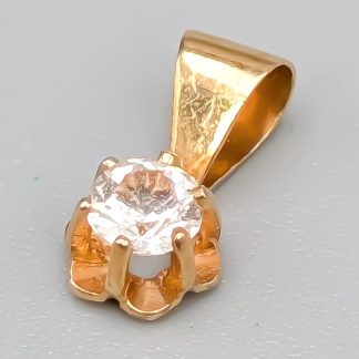 Hänge i Guld med Vit Sten 18K 0.21g
