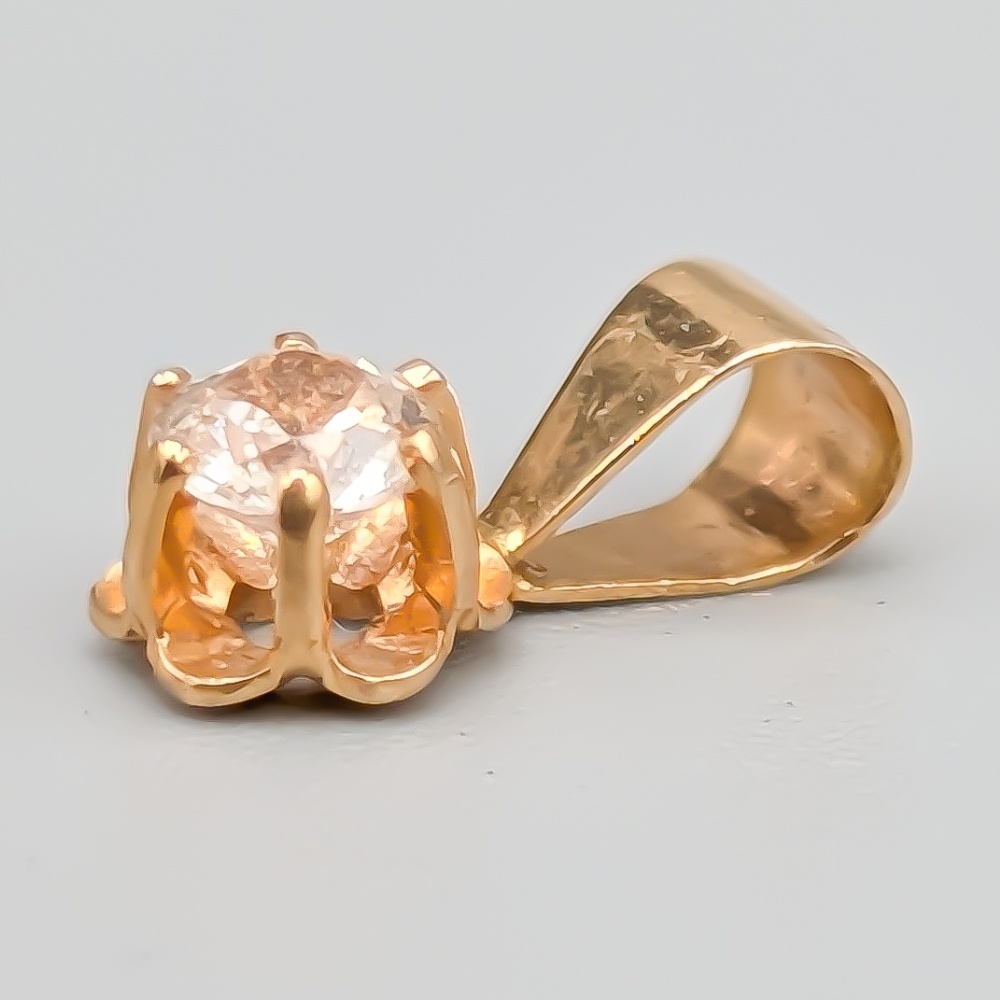 Hänge i Guld med Vit Sten 18K 0.21g - Bild 2