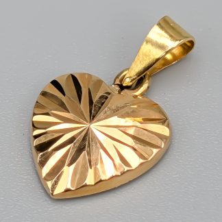 Hänge i Guld Hjärta 18K 0.46g 12mm