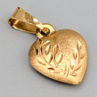 Hänge i Guld Hjärta 18K 0.49g 12mm
