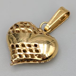 Hänge i Guld Hjärta 18K 0.71g 11mm