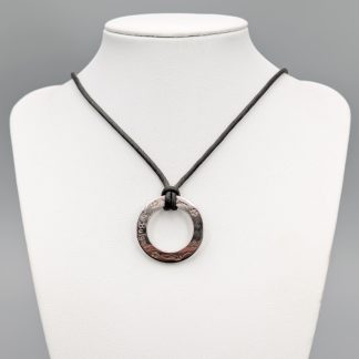 64cm Bvlgari Save the Children Halsband bomullsband med Hänge i Silver S925 12.78g
