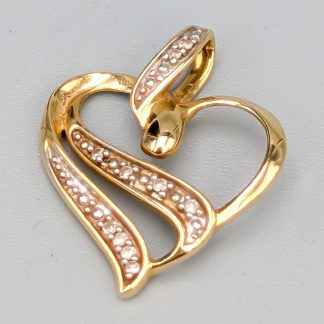 Diamanthänge i Guld Hjärta 18K 1.14g 19mm