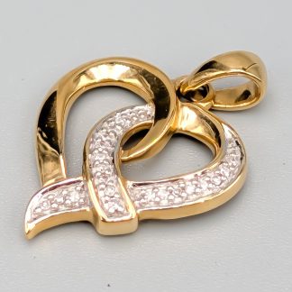 Diamanthänge i Flerfärgat Guld Hjärta 18K 2.72g 19mm
