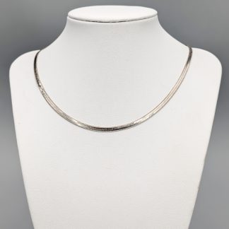 42.5cm Pressad Pansarlänk i Silver S925 6.26g