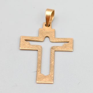 Hänge i Guld Kors 18K 0.78g 18mm