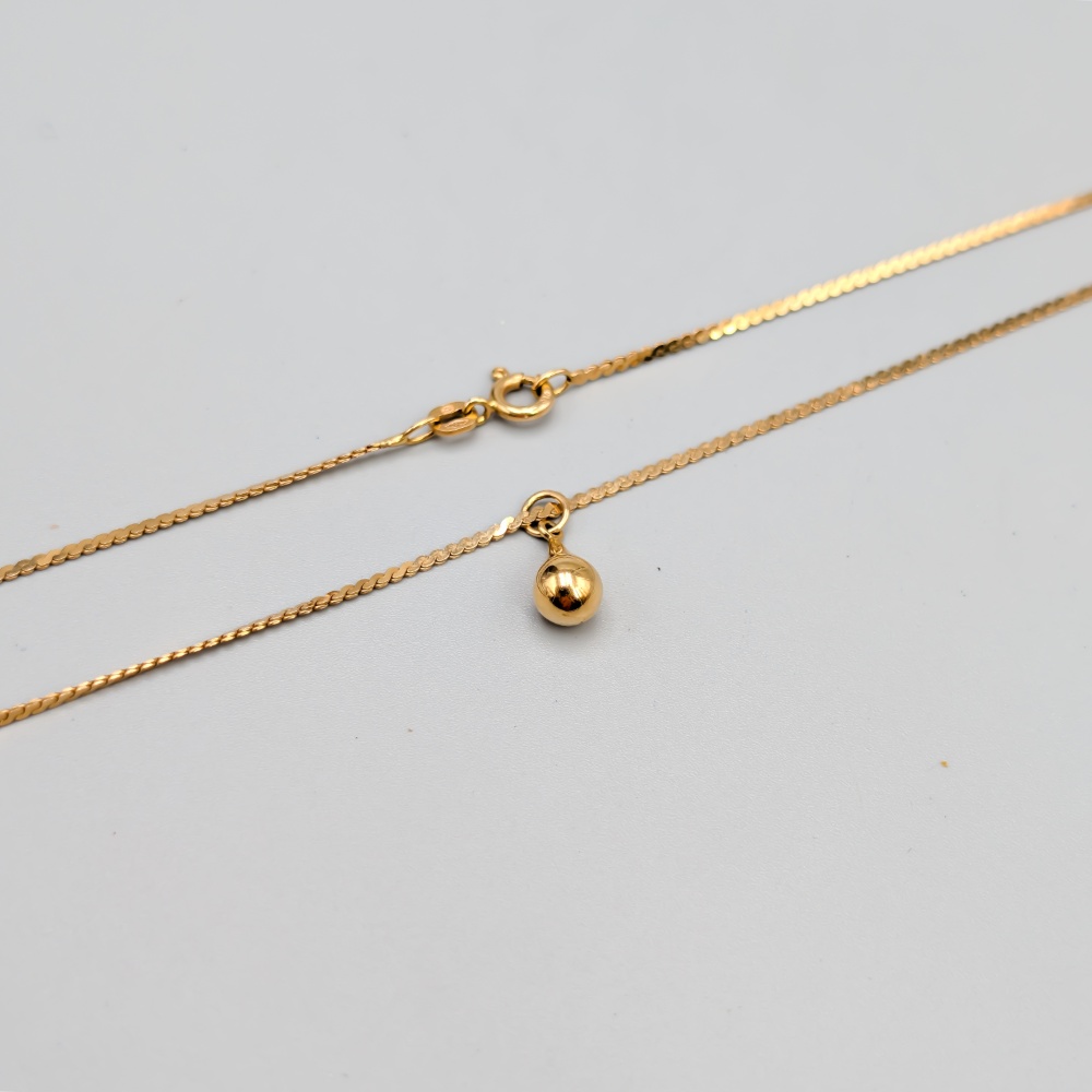 37.5cm Halsband i Guld med Hänge 18K 3.74g - Bild 2