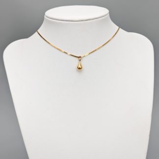 37.5cm Halsband i Guld med Hänge 18K 3.74g