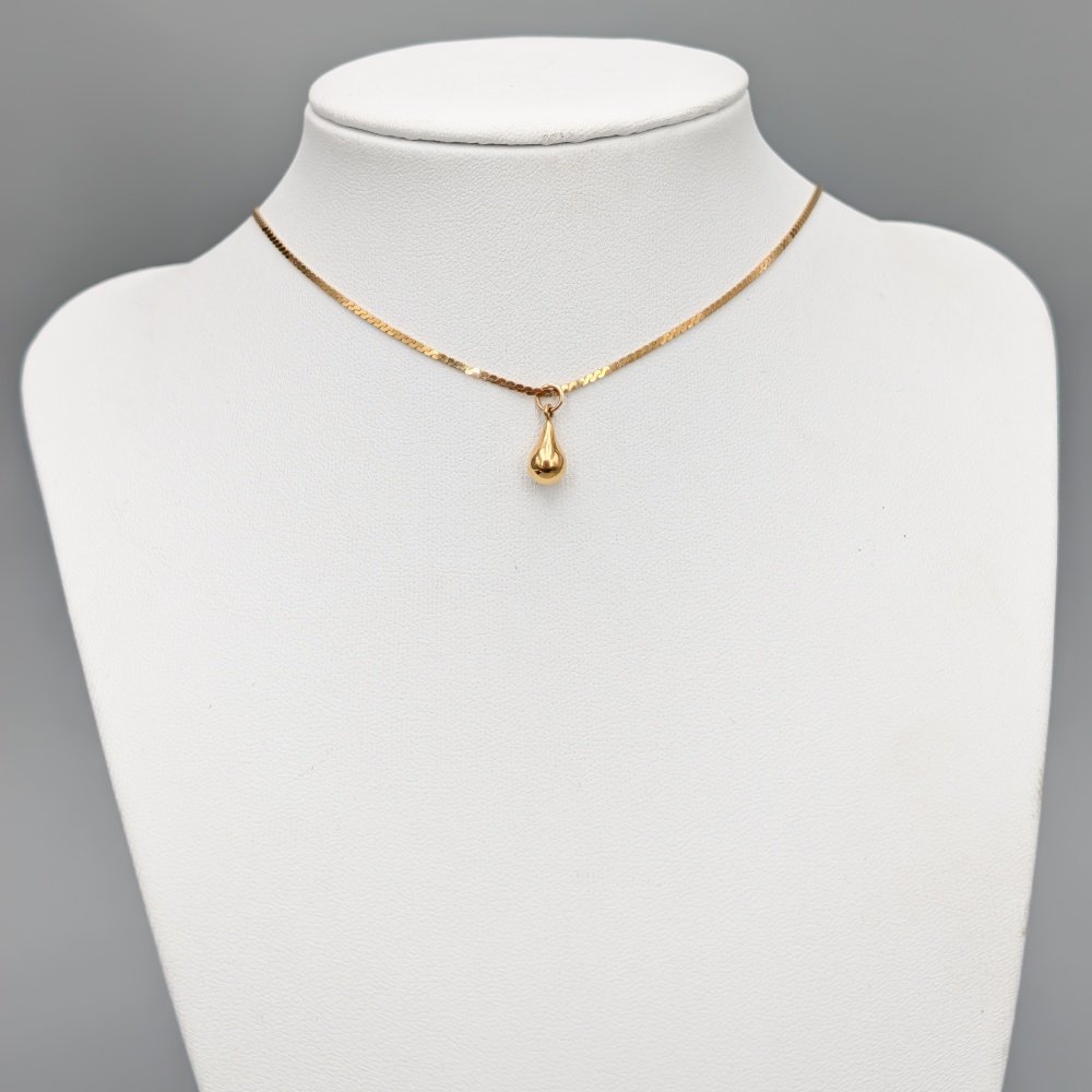 37.5cm Halsband i Guld med Hänge 18K 3.74g