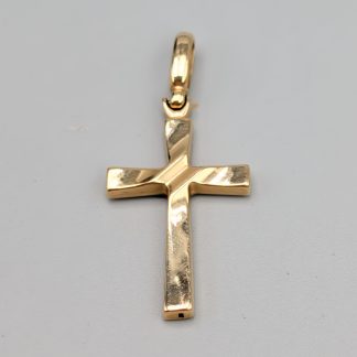 Hänge i Guld Kors 14K 2.3g 32mm