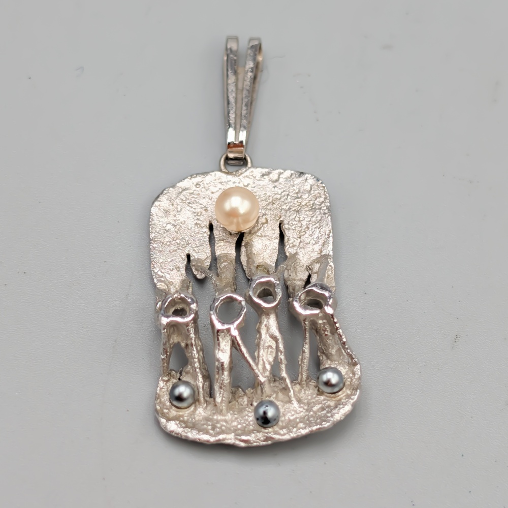 Hänge i Silver med Pärlor S830 8.04g 40mm