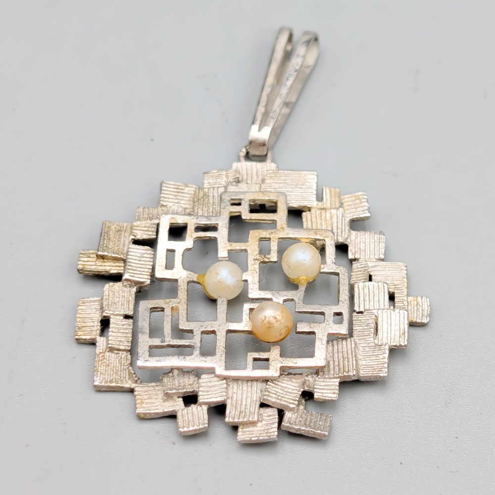 Hänge i Silver med Pärlor S830 6.19g 38mm