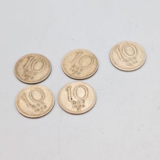 5 st 10 öre Sverige S400 7.2g 15mm