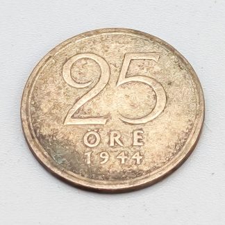 25 öre Sverige 1944 S400 2.3g 17mm