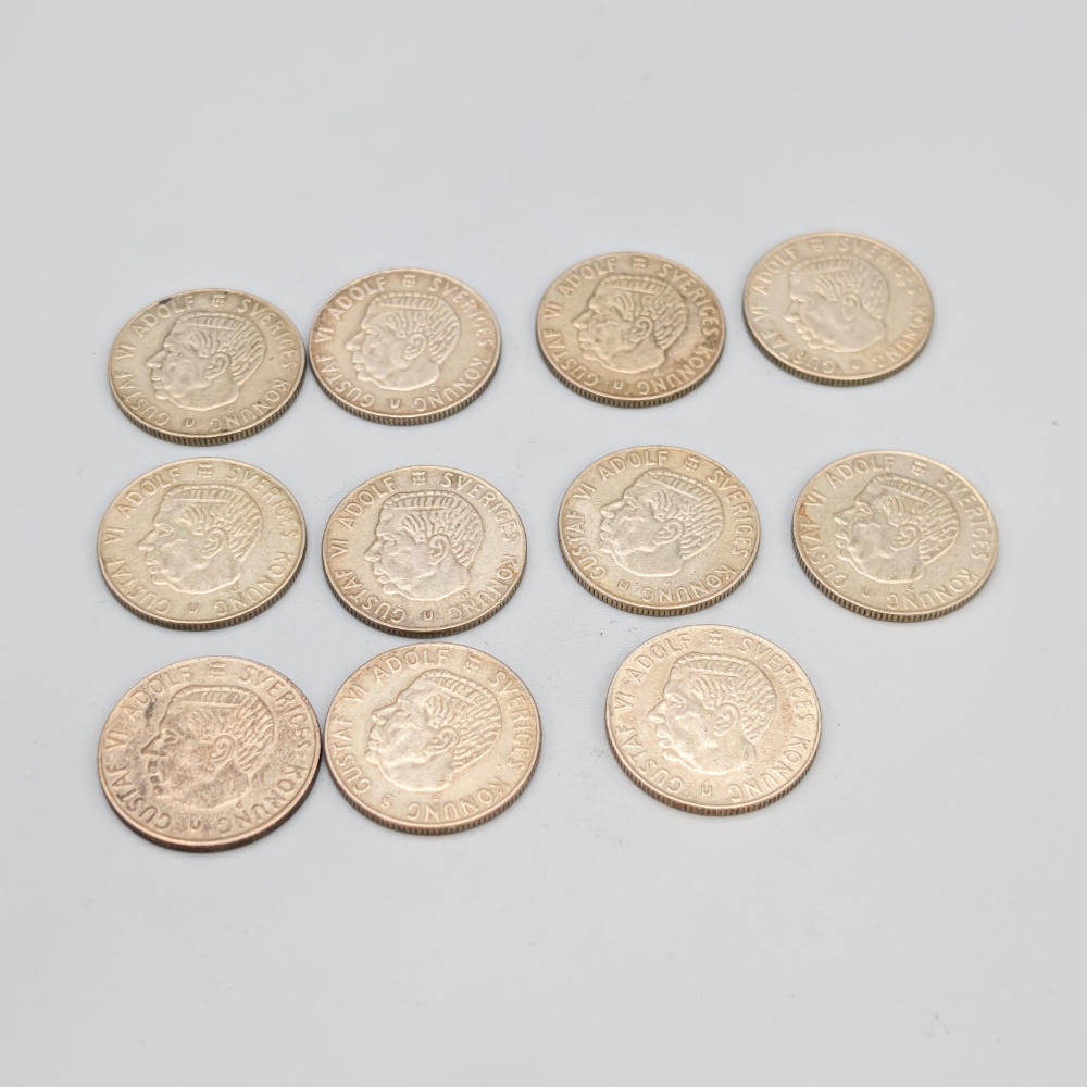 11 st 1 kr Sverige 1950-1973 S400 76.79g 25mm