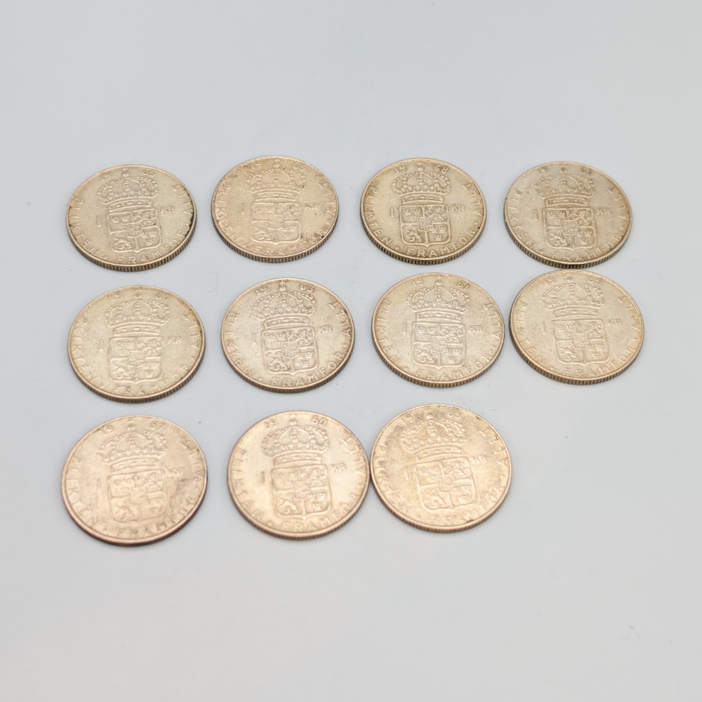 11 st 1 kr Sverige 1950-1973 S400 76.79g 25mm - Bild 2