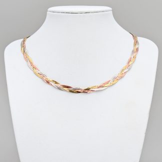40.5cm Flätat Halsband i Silver S925 13.69g